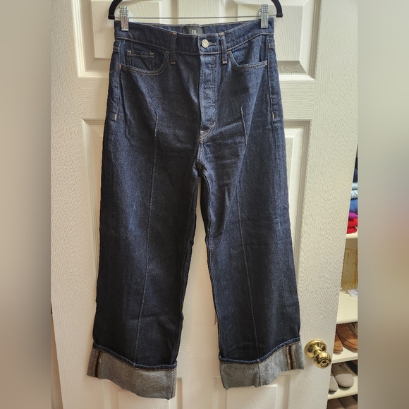 Banana Republic Dark Denim Wide Leg Jeans - Picture 2 of 3